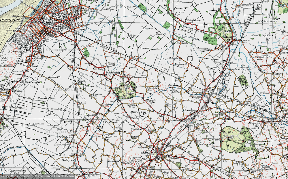 Old Map of Smithy Lane Ends, 1923 in 1923
