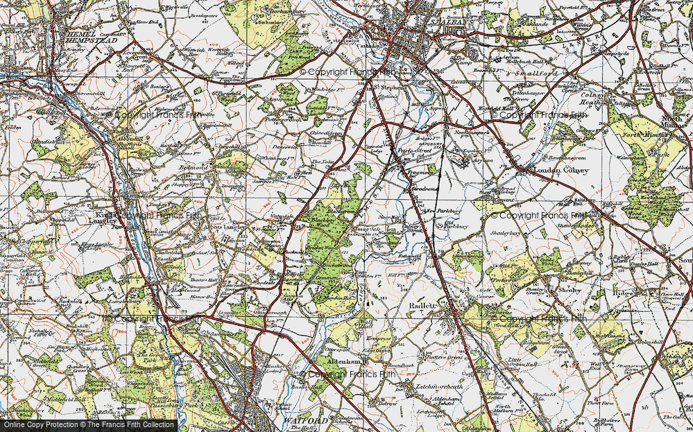 Old Map of Smug Oak, 1920 in 1920