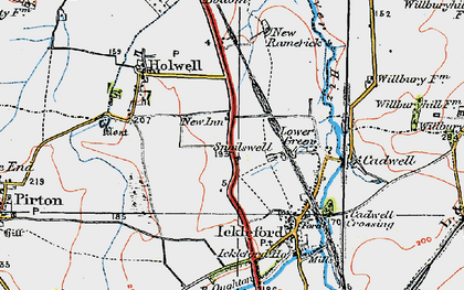 Old map of Snailswell in 1919