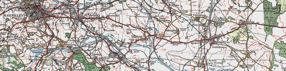 Old map of Snape Hill in 1924