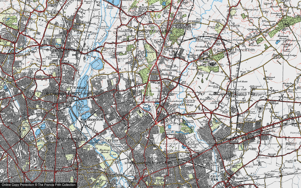 Old Map of Snaresbrook, 1920 in 1920