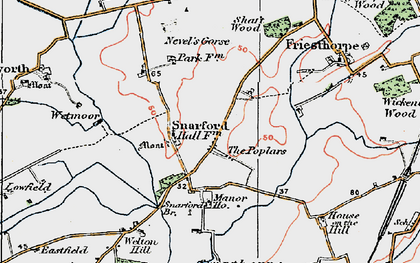 Old map of Snarford in 1923