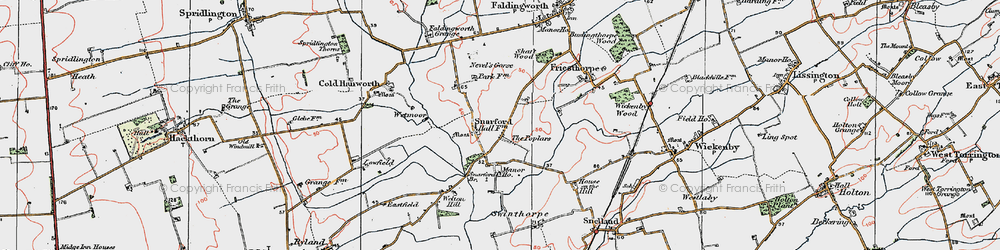 Old map of Snarford in 1923