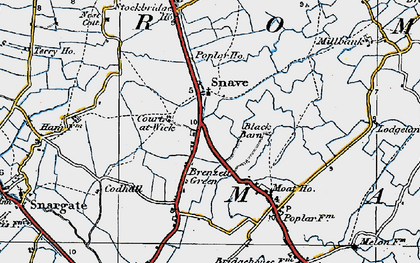 Old map of Snave in 1921