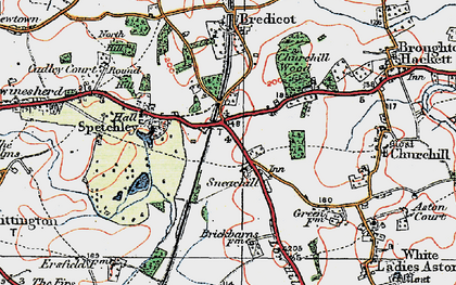 Old map of Bredicot in 1919