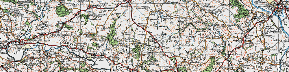 Old map of Snead Common in 1920