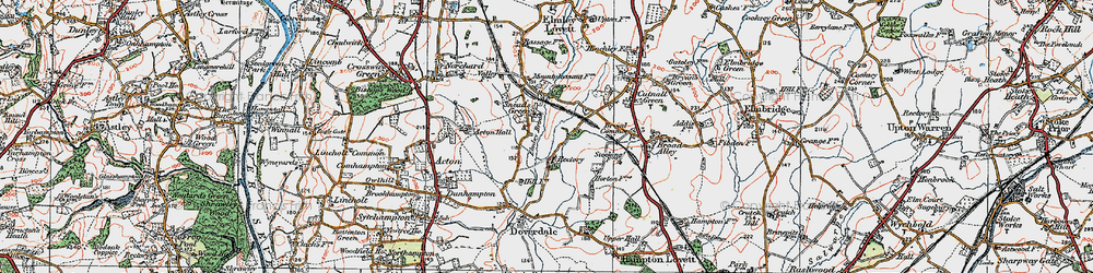 Old map of Sneads Green in 1920