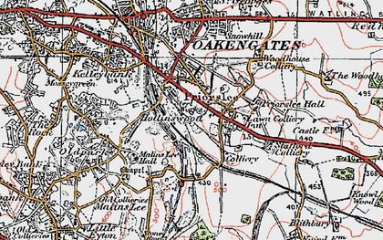 Old map of Snedshill in 1921