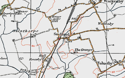 Old map of Snelland in 1923