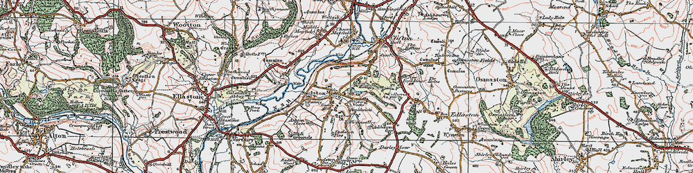 Old map of Ashton Close in 1921