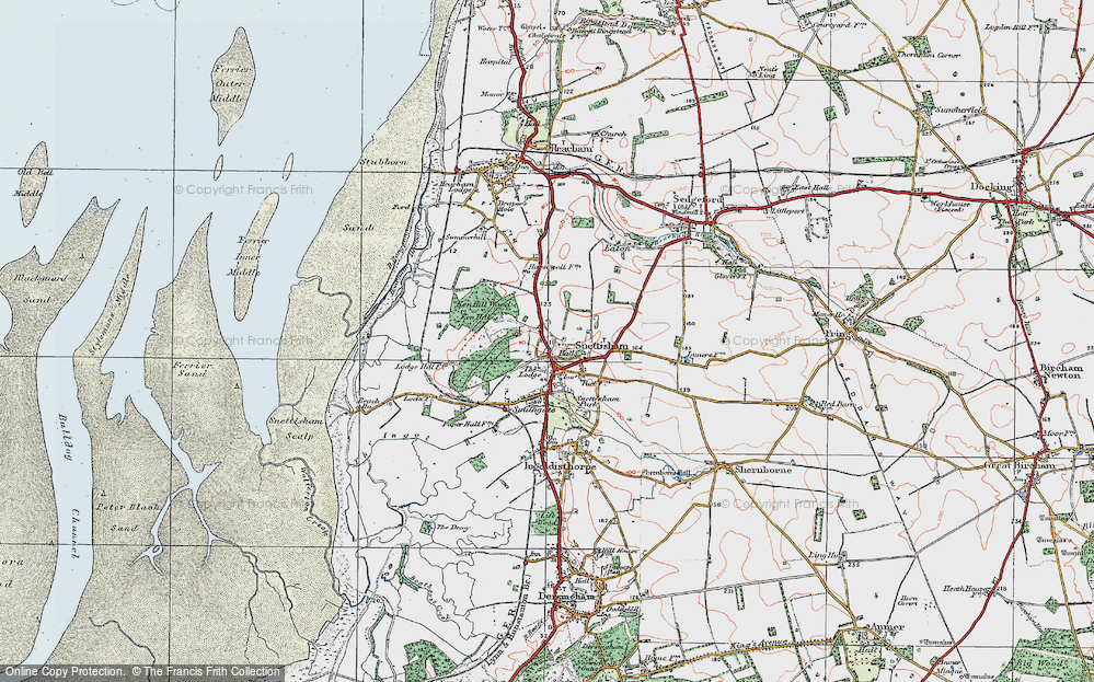 Old Map of Snettisham, 1922 in 1922