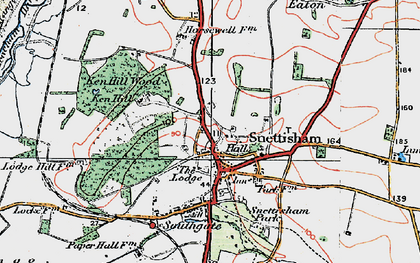 Old map of Snettisham in 1922