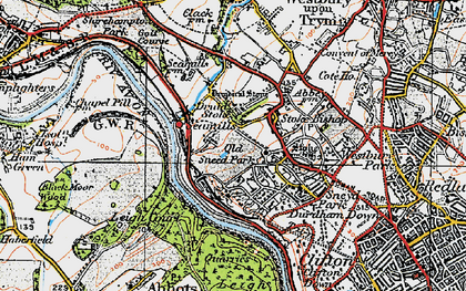 Old map of Avon Walkway in 1919