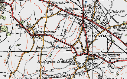 Old map of Snibston in 1921