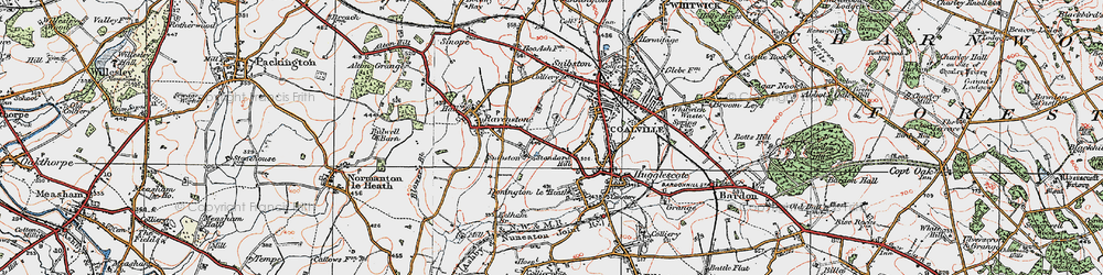 Old map of Snibston in 1921