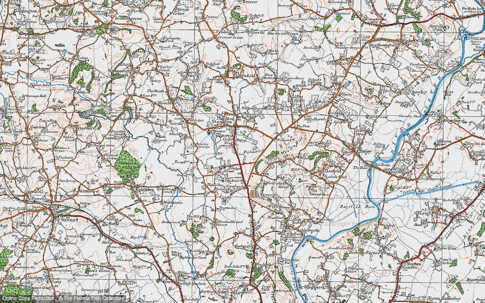 Old Map of Snig's End, 1919 in 1919