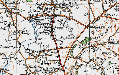 Old map of Snig's End in 1919