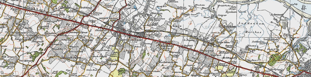 Old map of Bayford Ct in 1921