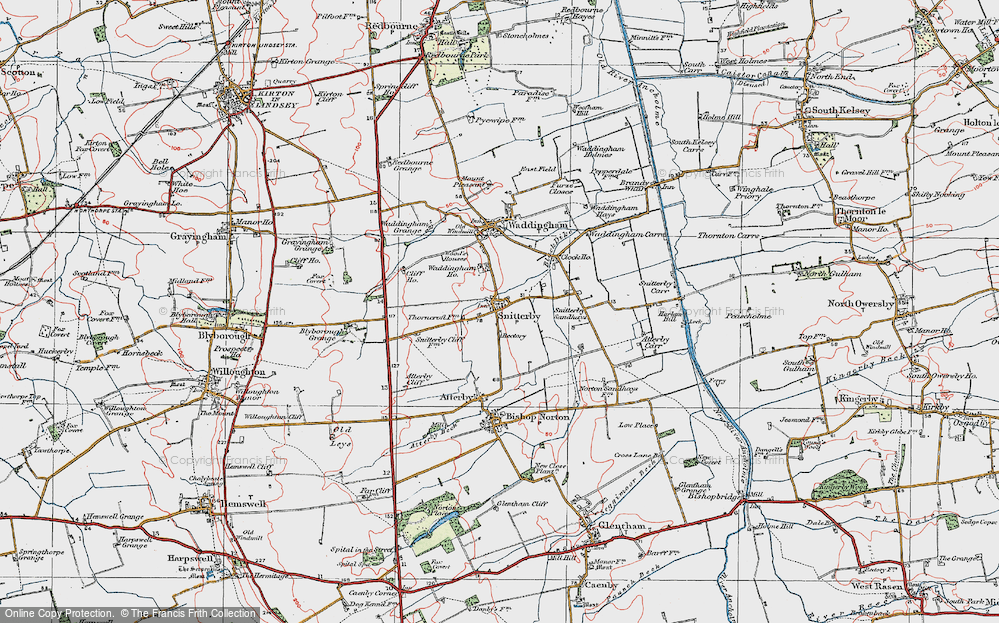 Old Map of Snitterby, 1923 in 1923