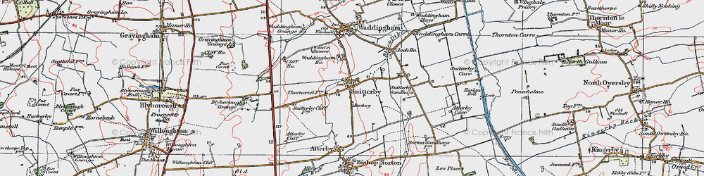 Old map of Snitterby in 1923