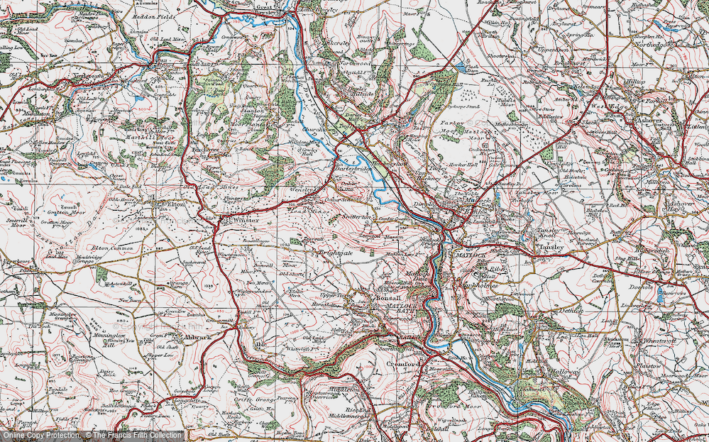 Old Map of Snitterton, 1923 in 1923