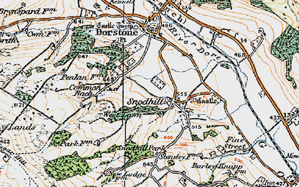 Old map of Snodhill in 1920