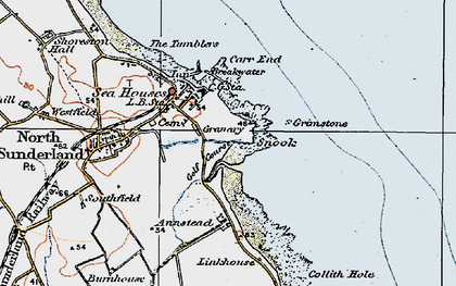 Old map of Linkhouse in 1926