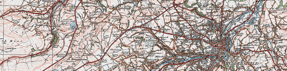 Old map of Snow Lea in 1925
