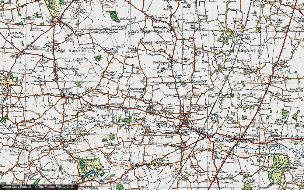 Old Map of Snow Street, 1920 in 1920