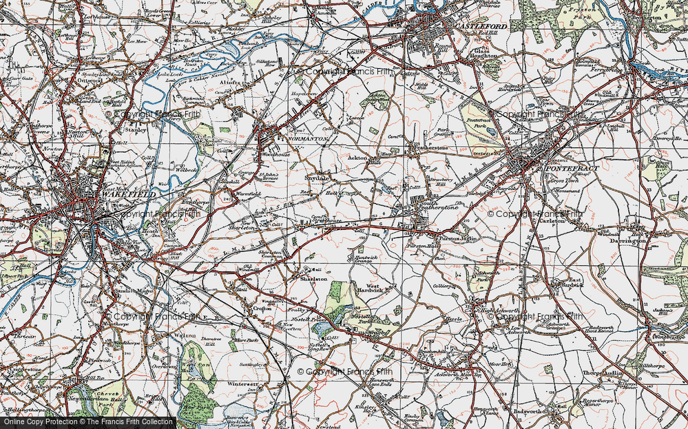Old Map of Snydale, 1925 in 1925