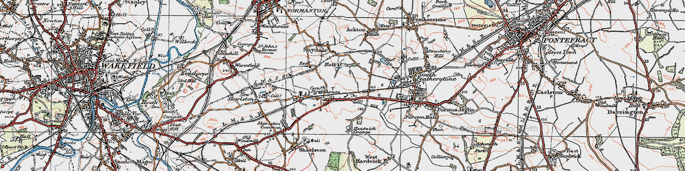 Old map of Snydale in 1925