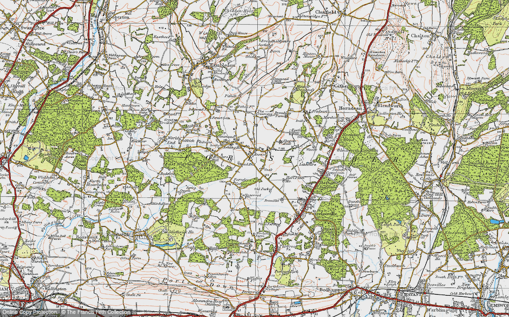Old Map of Soake, 1919 in 1919