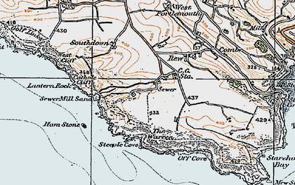 Old map of Bolt Head in 1919