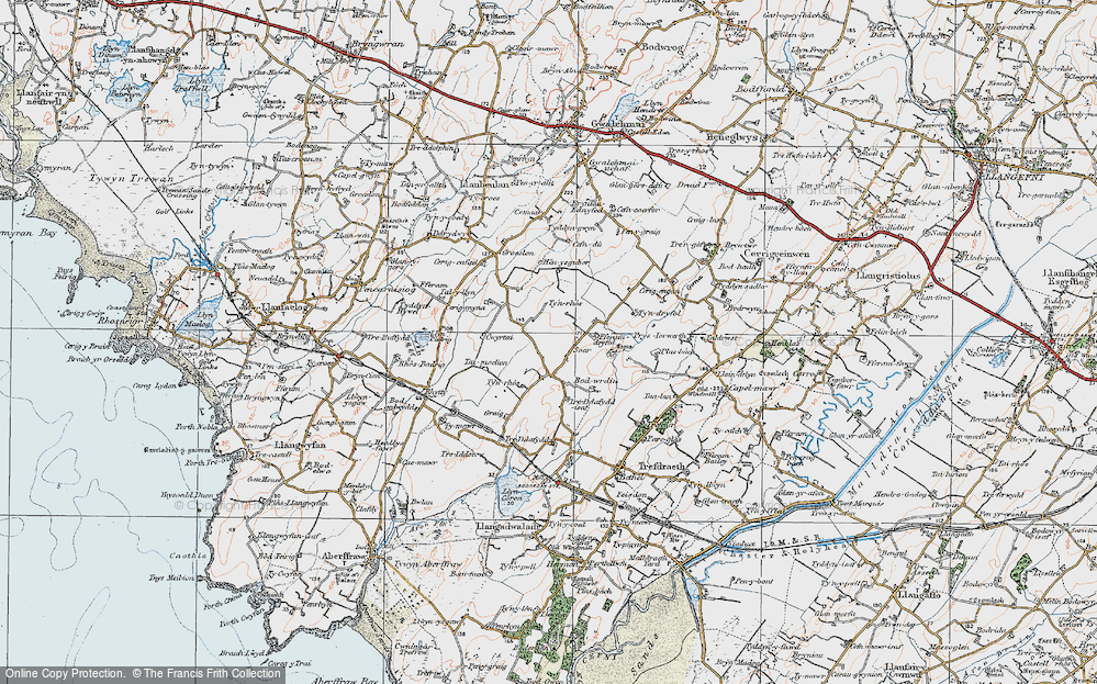 Old Map of Soar, 1922 in 1922