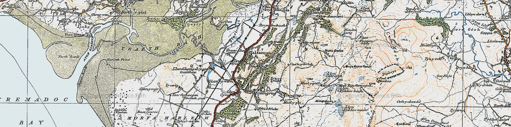 Old map of Soar in 1922