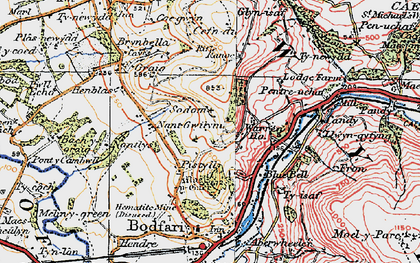 Old map of Ty-draw in 1922