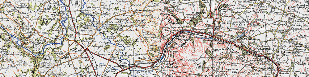 Old map of Ty-draw in 1922