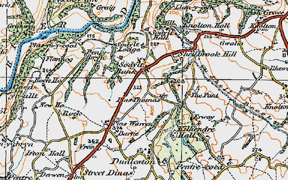 Old map of Sodylt in 1921