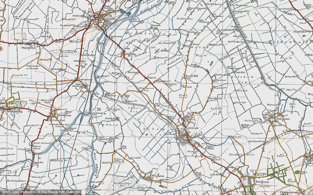 Old Map of Soham Cotes, 1920 in 1920