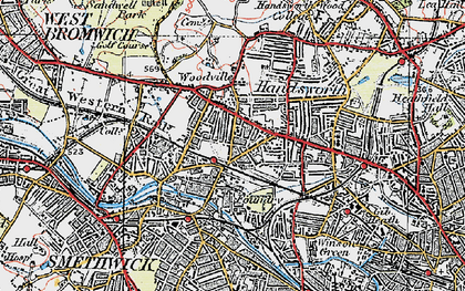 Old map of Soho in 1921