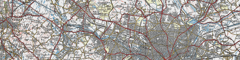 Old map of Soho in 1921