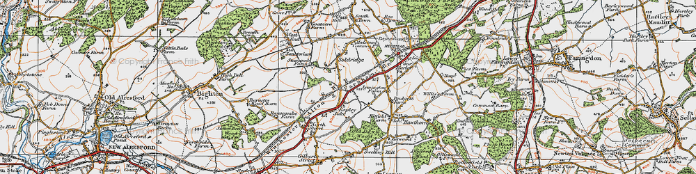 Old map of Soldridge in 1919