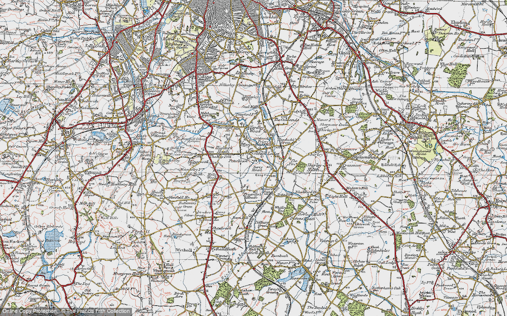 Old Map of Solihull Lodge, 1921 in 1921