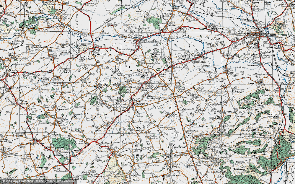 Old Map of Sollers Dilwyn, 1920 in 1920