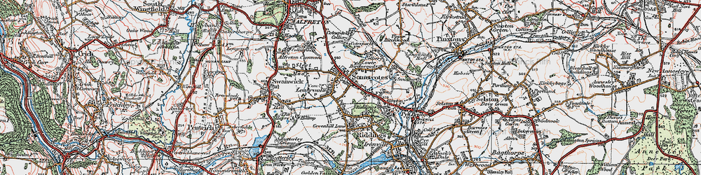 Old map of Somercotes in 1921