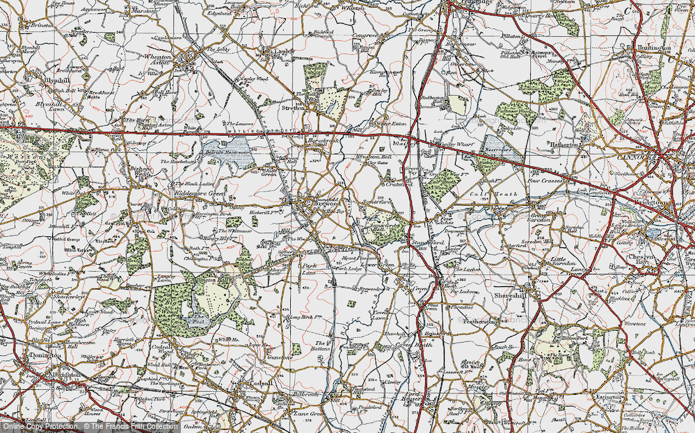 Old Map of Somerford, 1921 in 1921