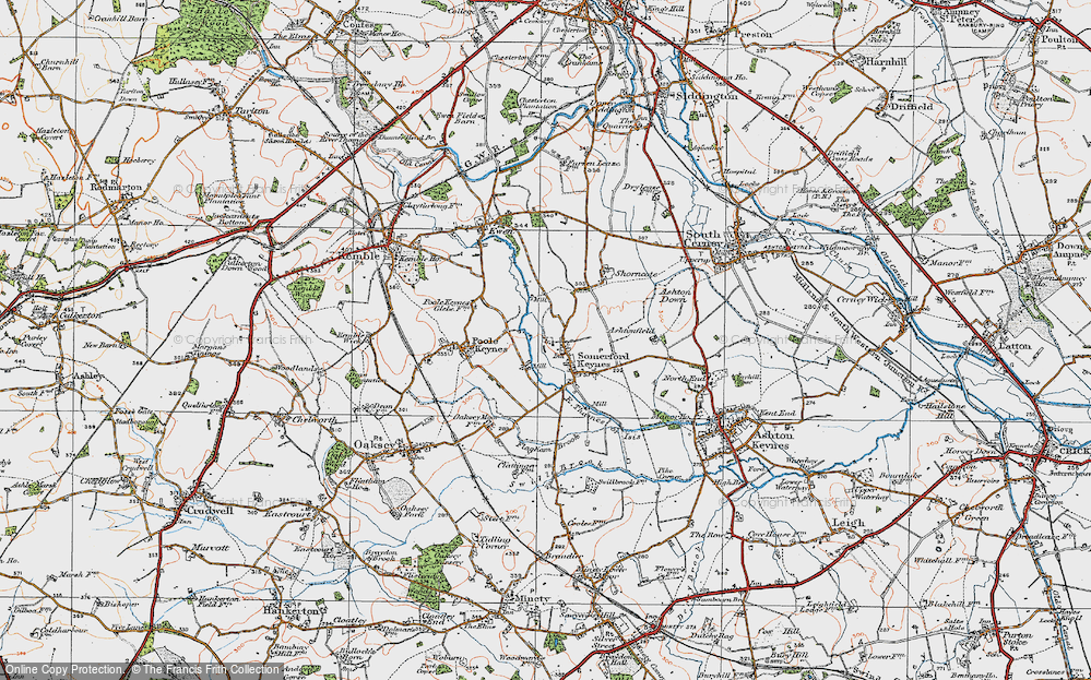 Old Map of Somerford Keynes, 1919 in 1919