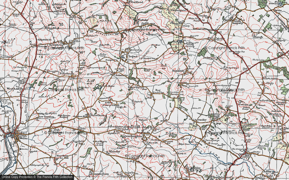 Old Map of Somersby, 1923 in 1923