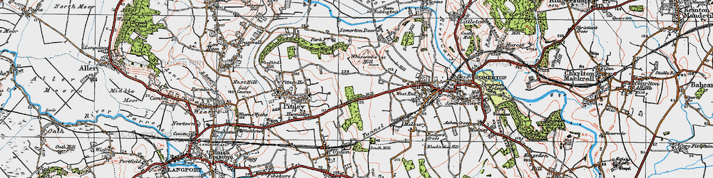 Old map of Somerton Hill in 1919
