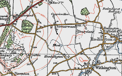 Old map of Somerwood in 1921